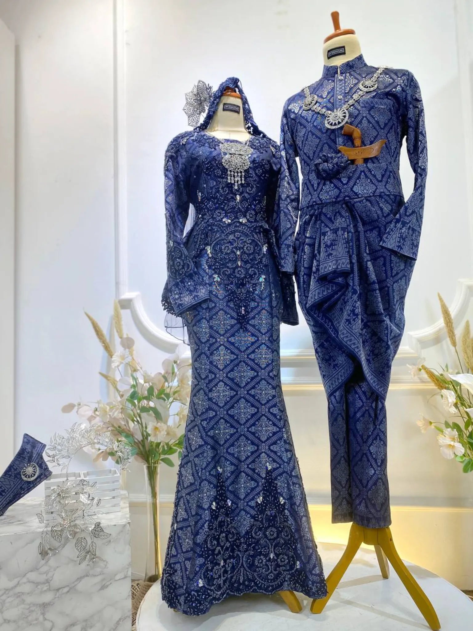 Make a Majestic Statement in This Songket Bridal Set