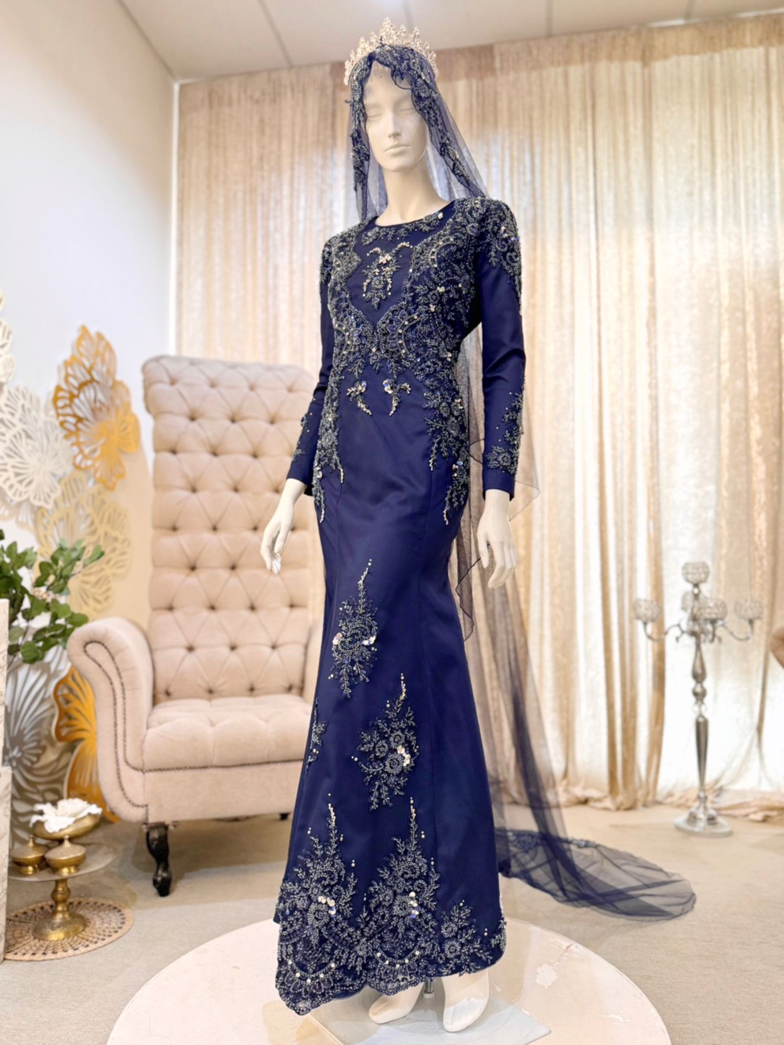 Dress Tagged Dark Blue PP Signature