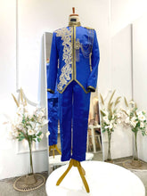 Prince Suit Royal Blue with Light Brown Lace Baju Pengantin Lelaki PP Signature