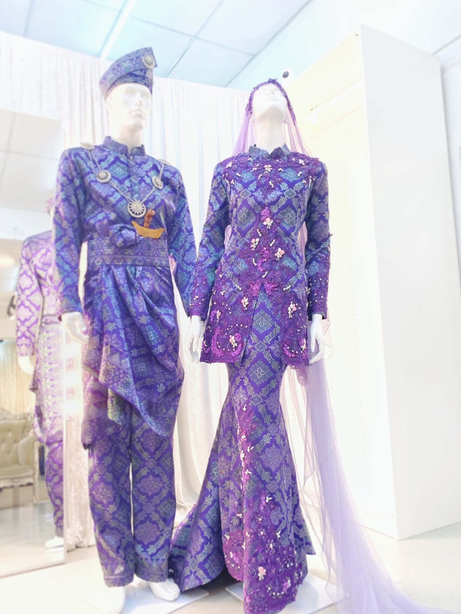 Baju Kurung Pengantin Tradition Meets Elegance in Wedding Dresses PP Signature Tagged Purple